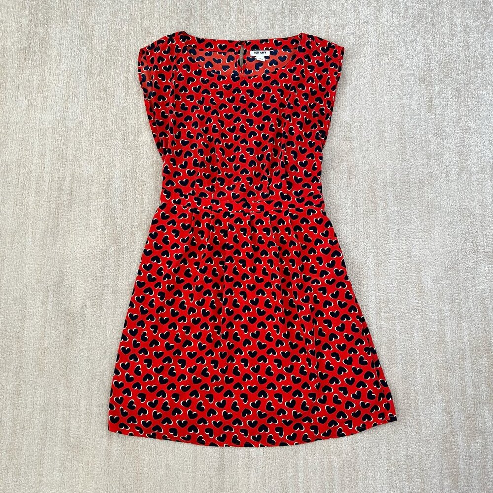 3 for $6 Old Navy Flowy Summer Heart Print Dress S